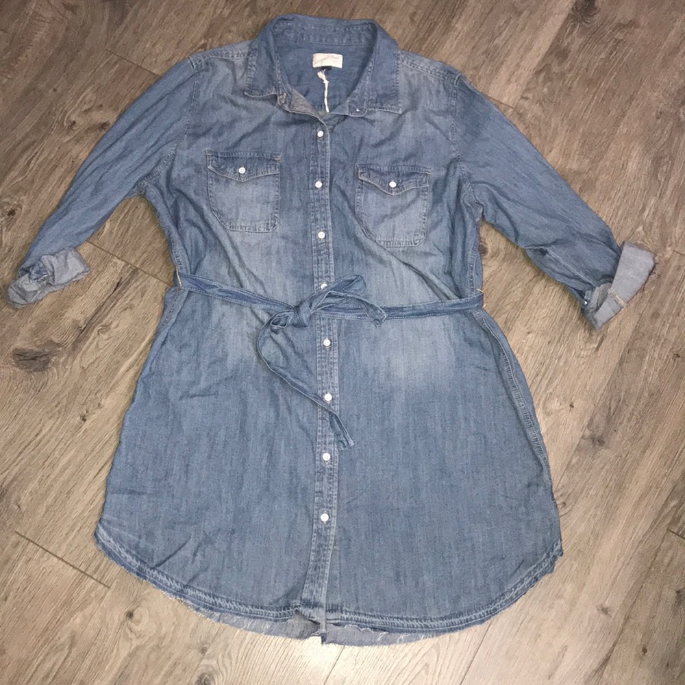 Universal Thread Jean Denim Dress with belt tie